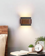 Ritta Travertine Wall Lamp  Wood-finish   Arc