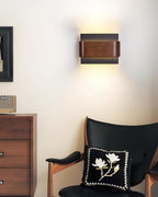 Ritta Travertine Wall Lamp  Wood-finish   Arc