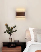 Ritta Travertine Wall Lamp  Wood-finish   Arc