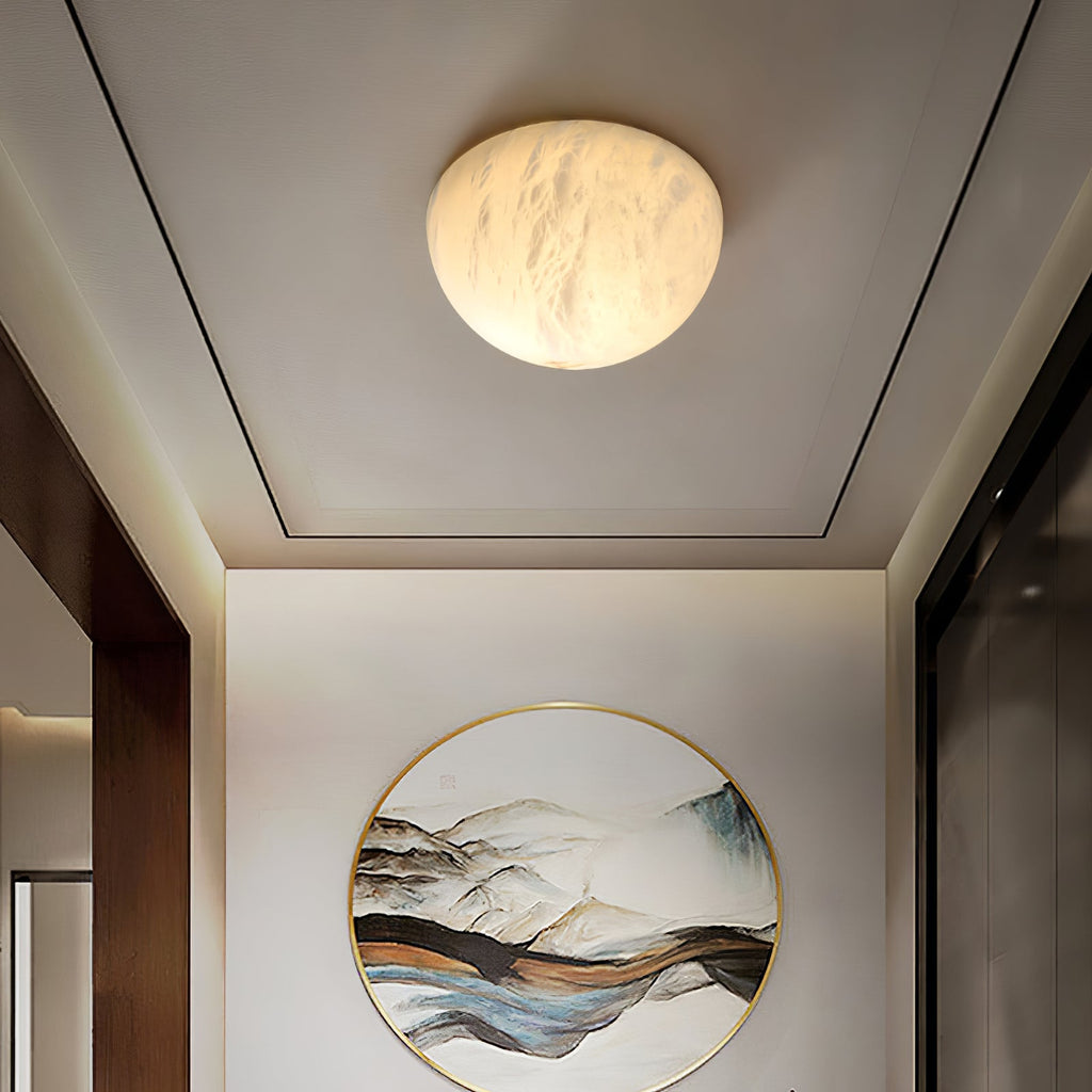 Visoliel Minimalist Alabaster Ceiling Light