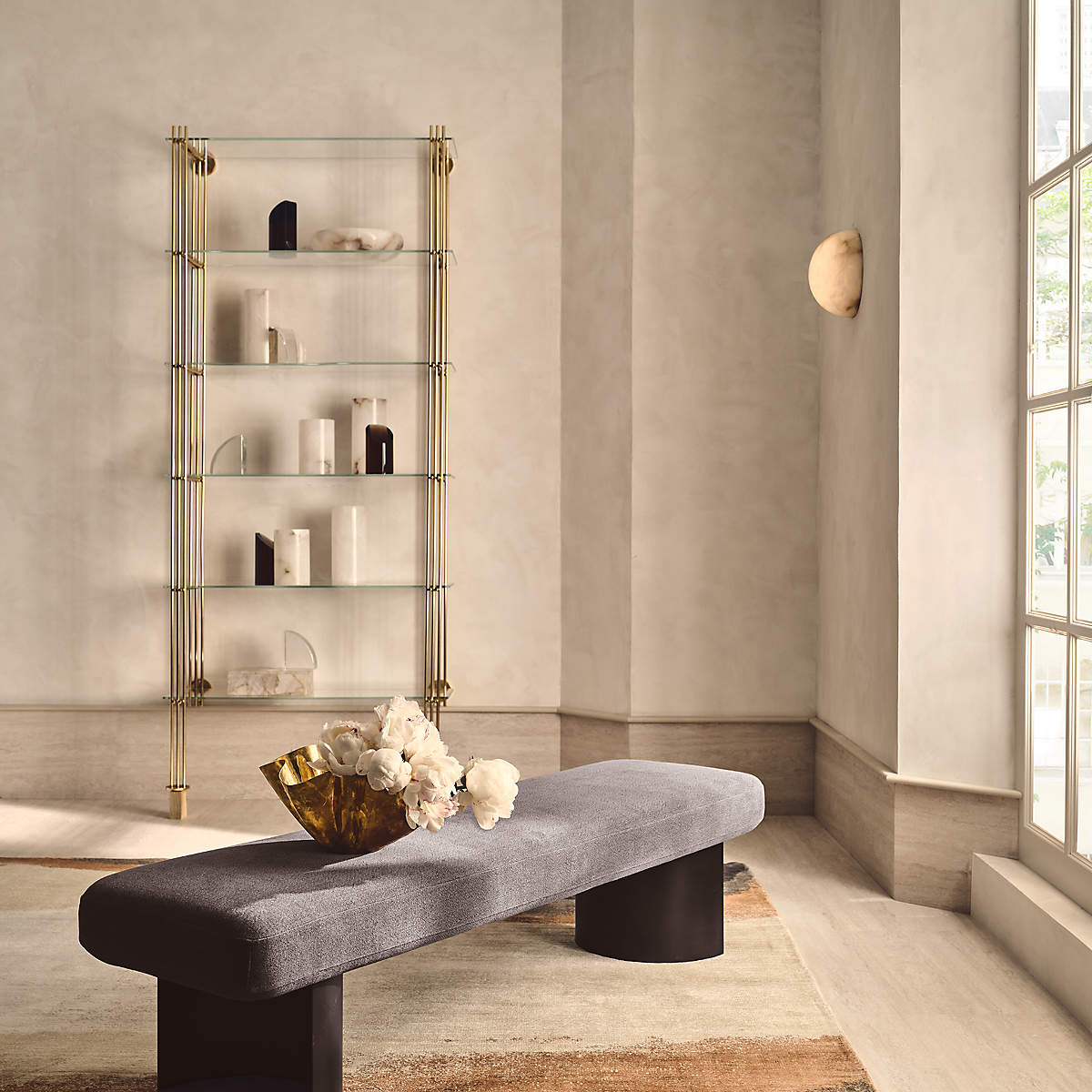 Visoliel Minimalist Alabaster Ceiling Light