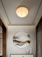 Visoliel Minimalist Alabaster Ceiling Light