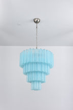 Aurora Chandelier Cascade Layered Glass Elegant Vintage