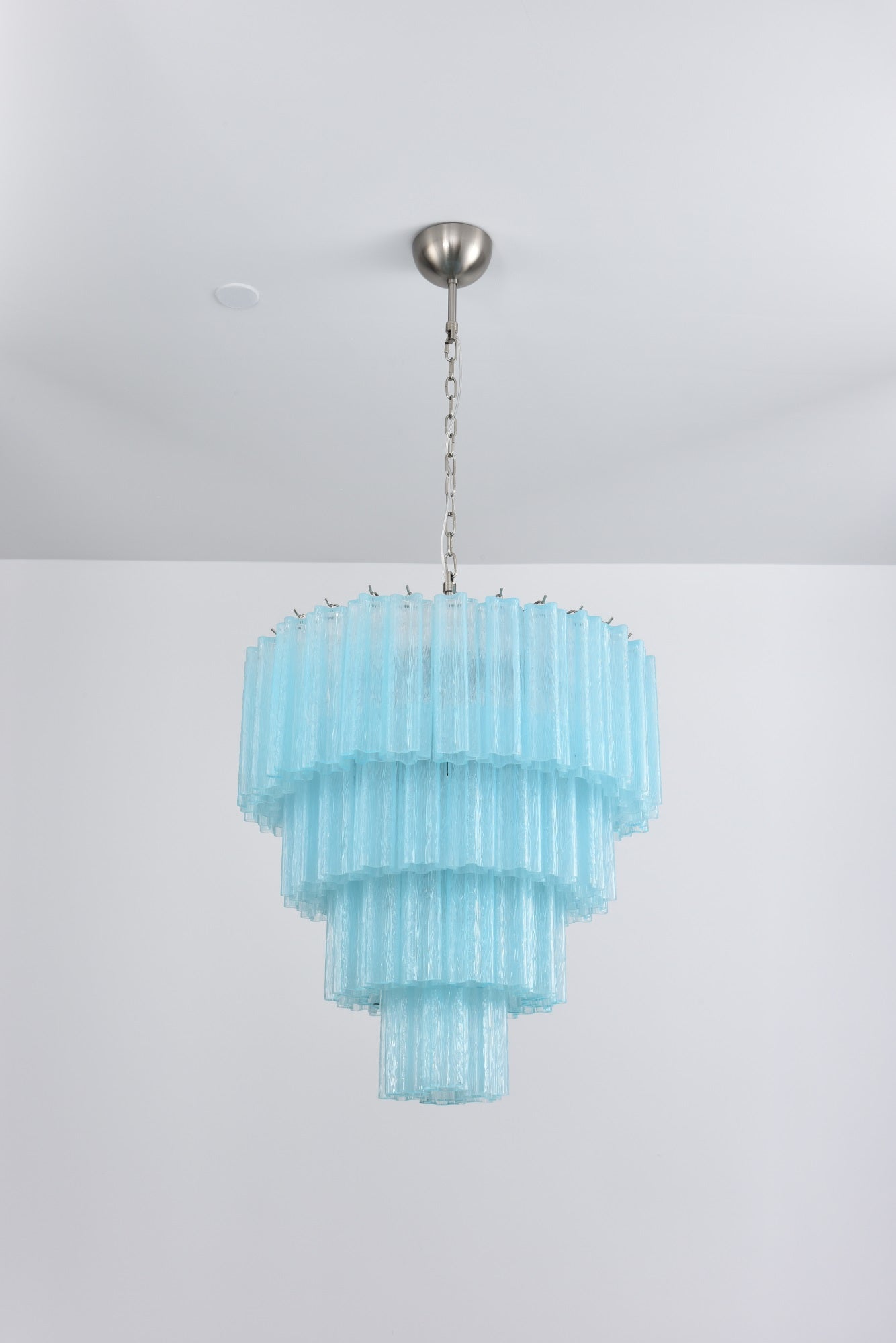 Aurora Chandelier Cascade Layered Glass Elegant Vintage