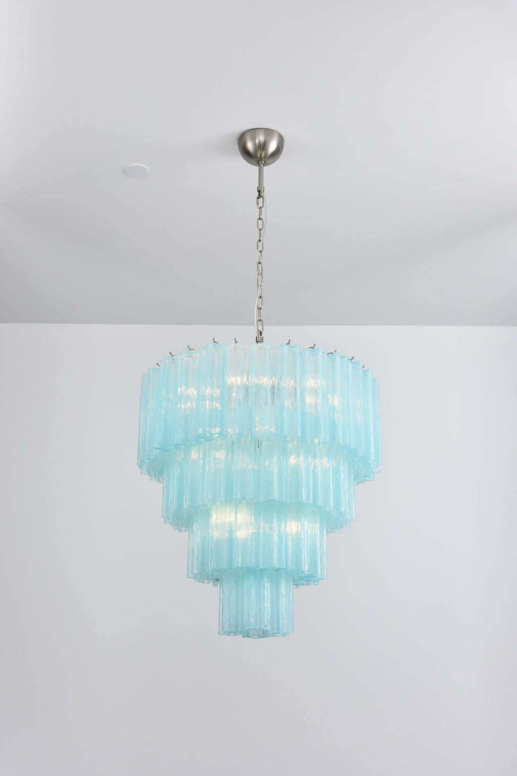 Aurora Chandelier Cascade Layered Glass Elegant Vintage
