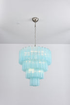 Aurora Chandelier Cascade Layered Glass Elegant Vintage