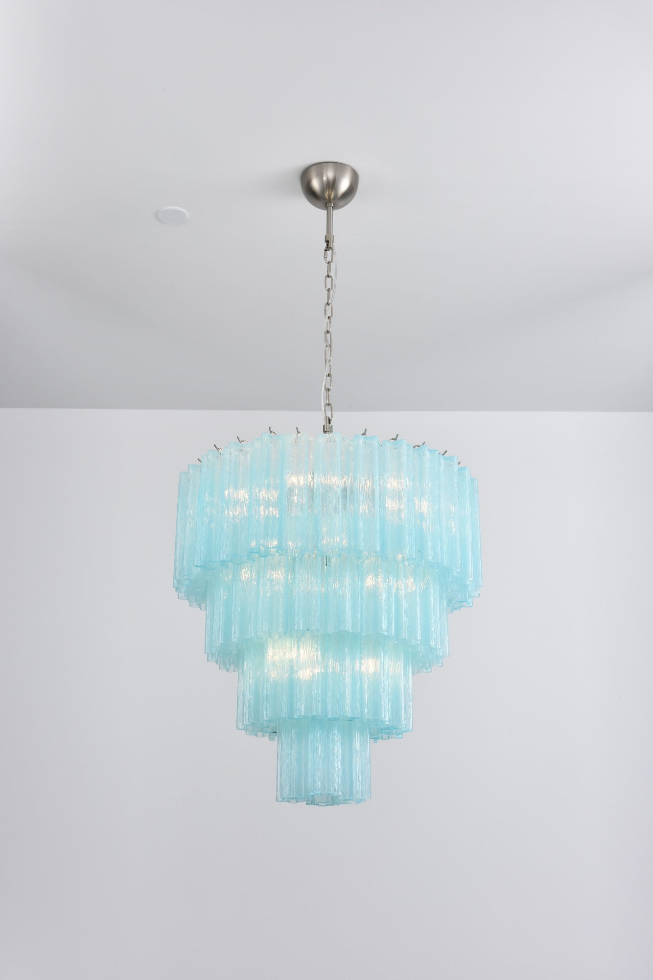 Aurora Chandelier Cascade Layered Glass Elegant Vintage