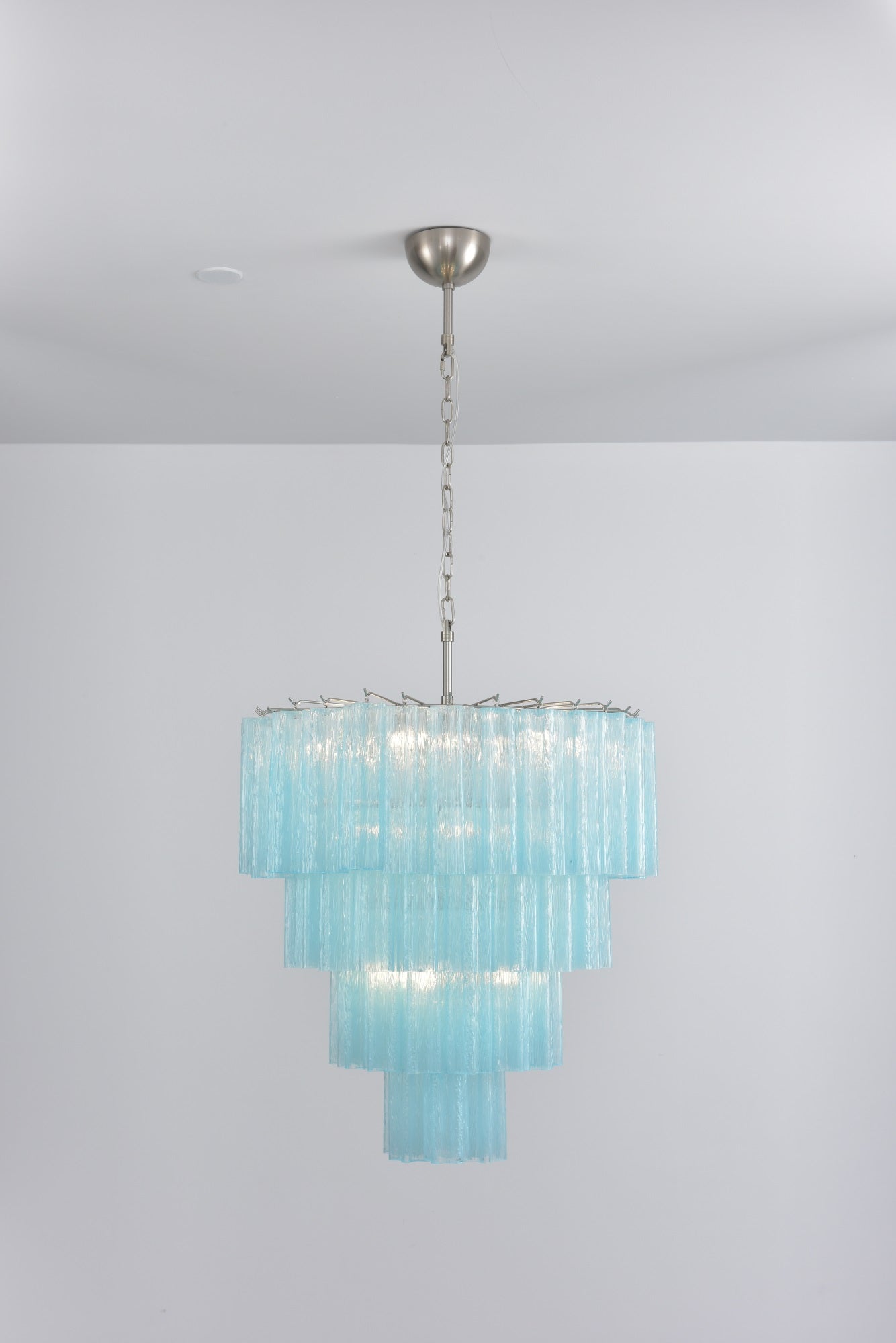 Aurora Chandelier Cascade Layered Glass Elegant Vintage