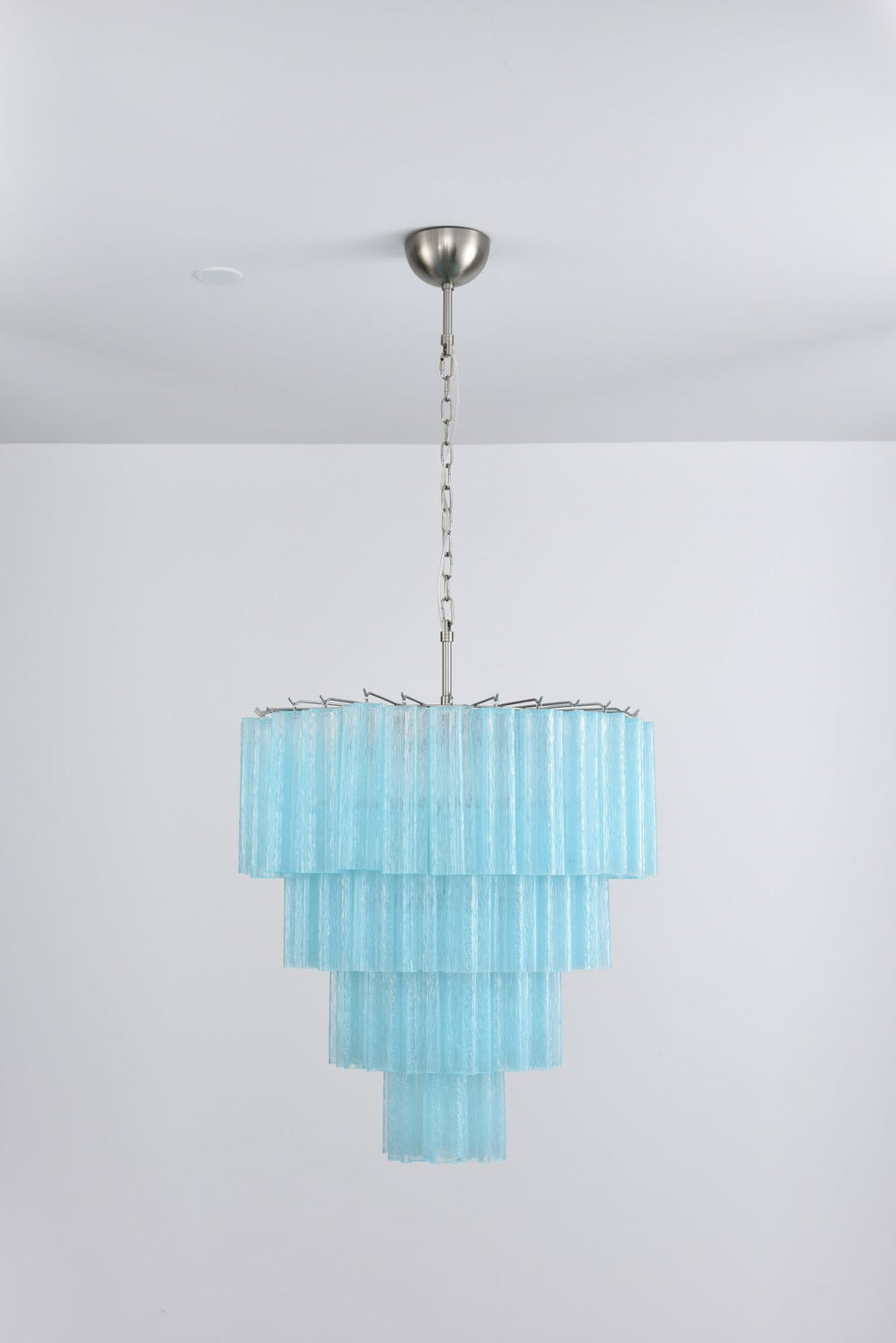Aurora Chandelier Cascade Layered Glass Elegant Vintage