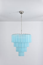 Aurora Chandelier Cascade Layered Glass Elegant Vintage