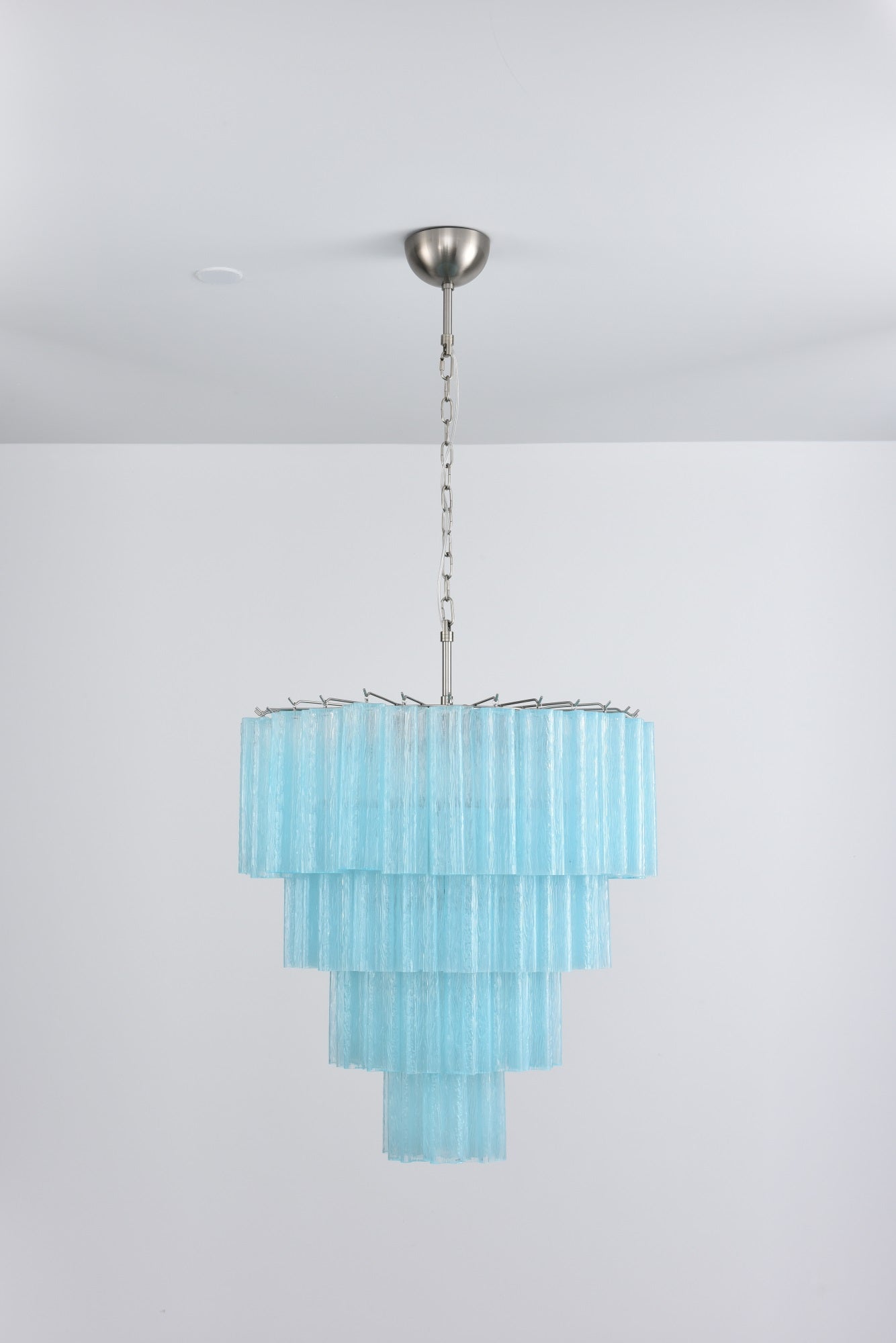 Aurora Chandelier Cascade Layered Glass Elegant Vintage