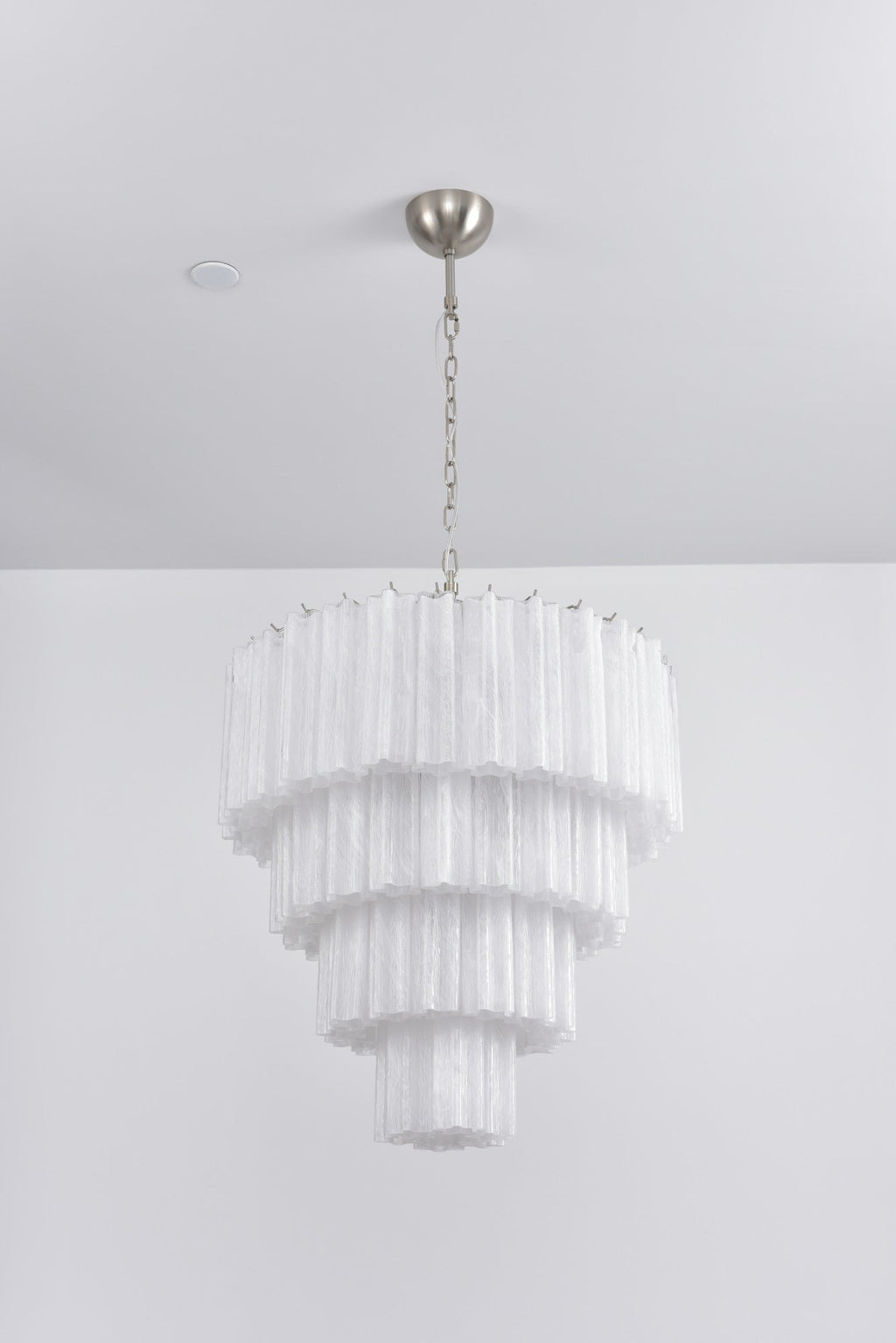 Aurora Chandelier Cascade Layered Glass Elegant Vintage