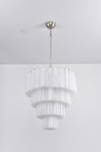 Aurora Chandelier Cascade Layered Glass Elegant Vintage