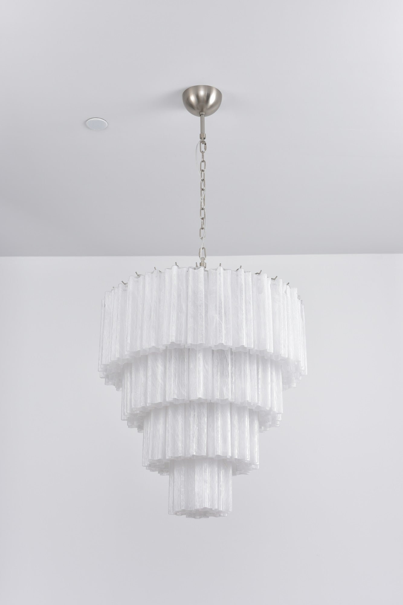 Aurora Chandelier Cascade Layered Glass Elegant Vintage