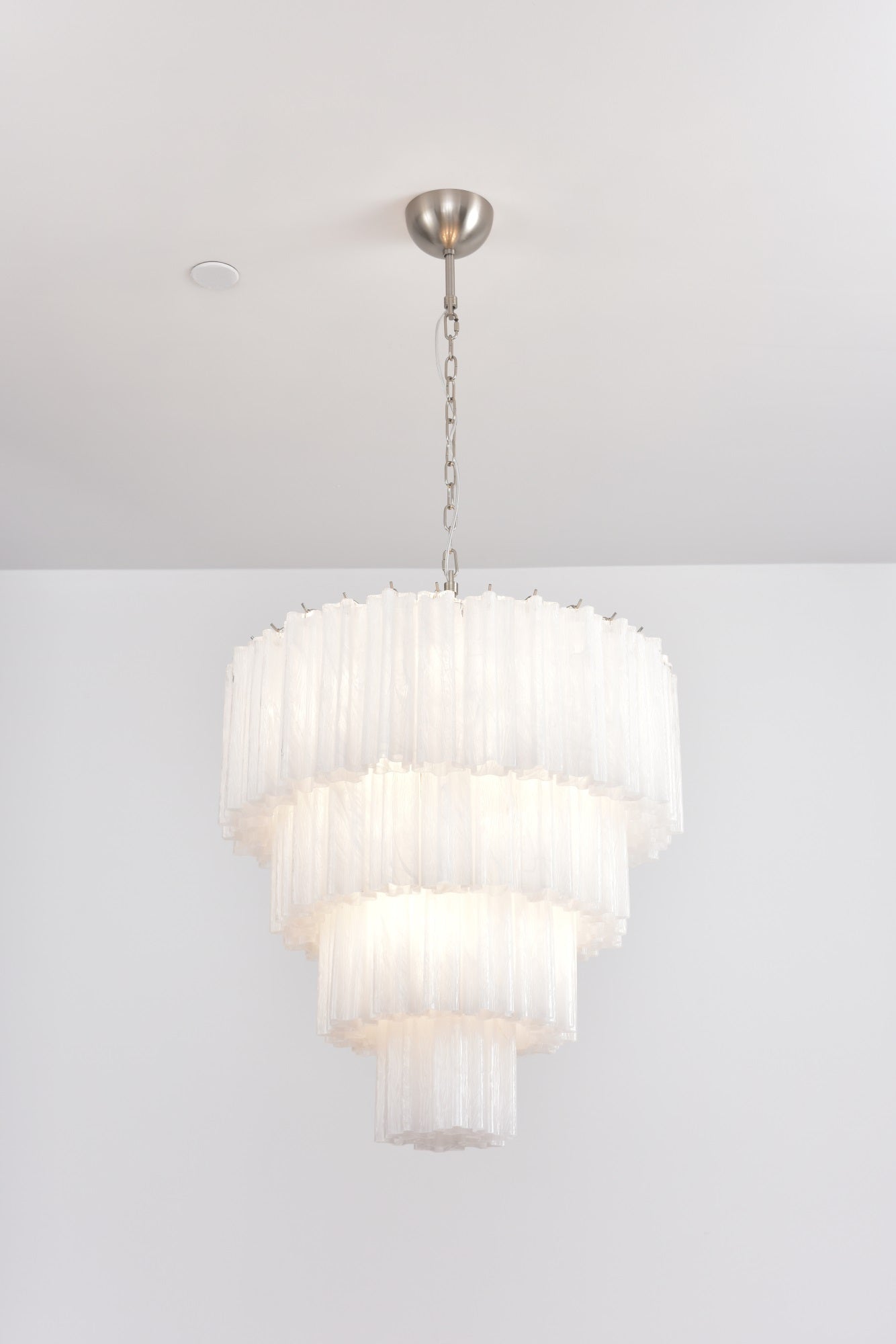 Aurora Chandelier Cascade Layered Glass Elegant Vintage