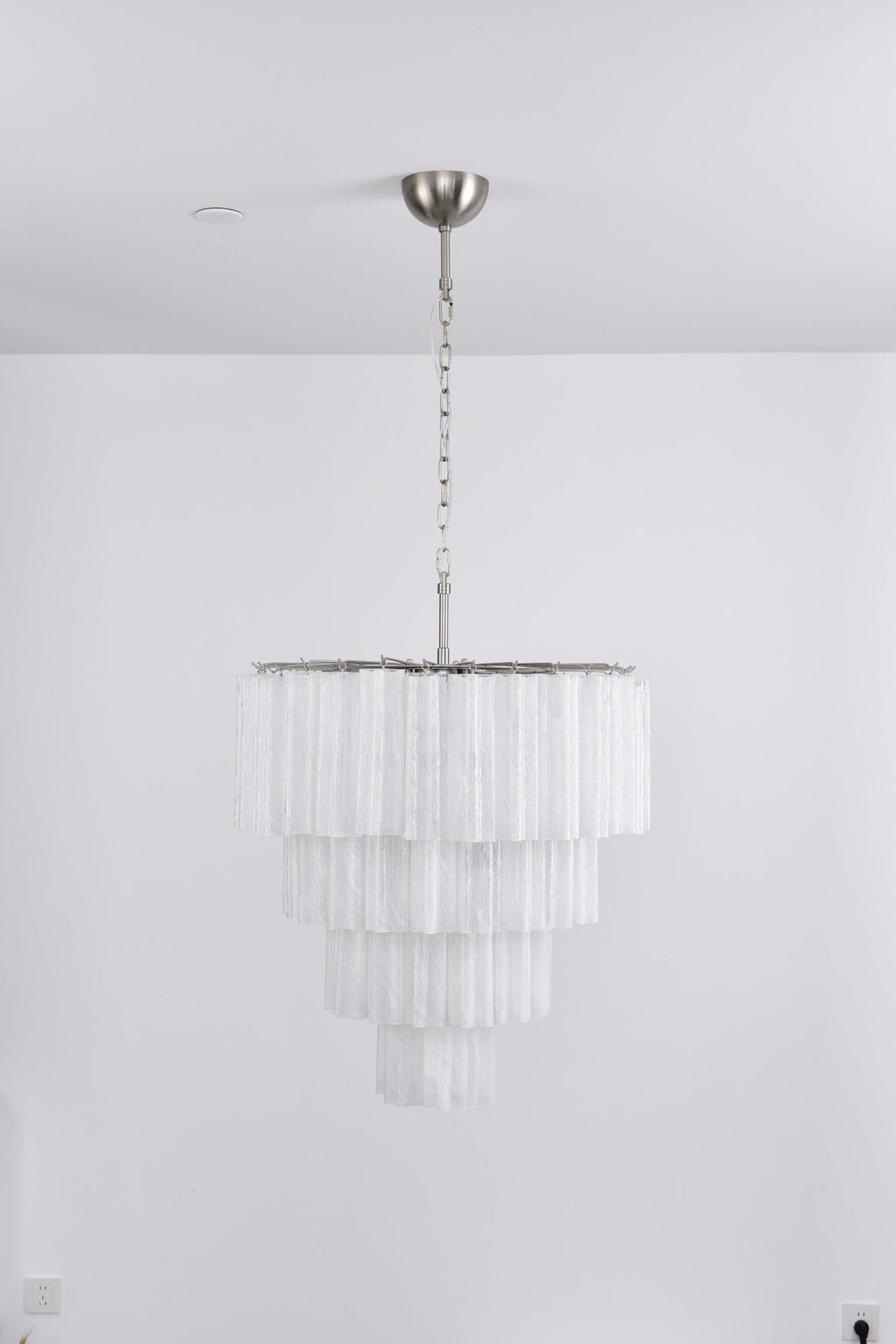 Aurora Chandelier Cascade Layered Glass Elegant Vintage