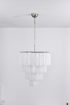 Aurora Chandelier Cascade Layered Glass Elegant Vintage