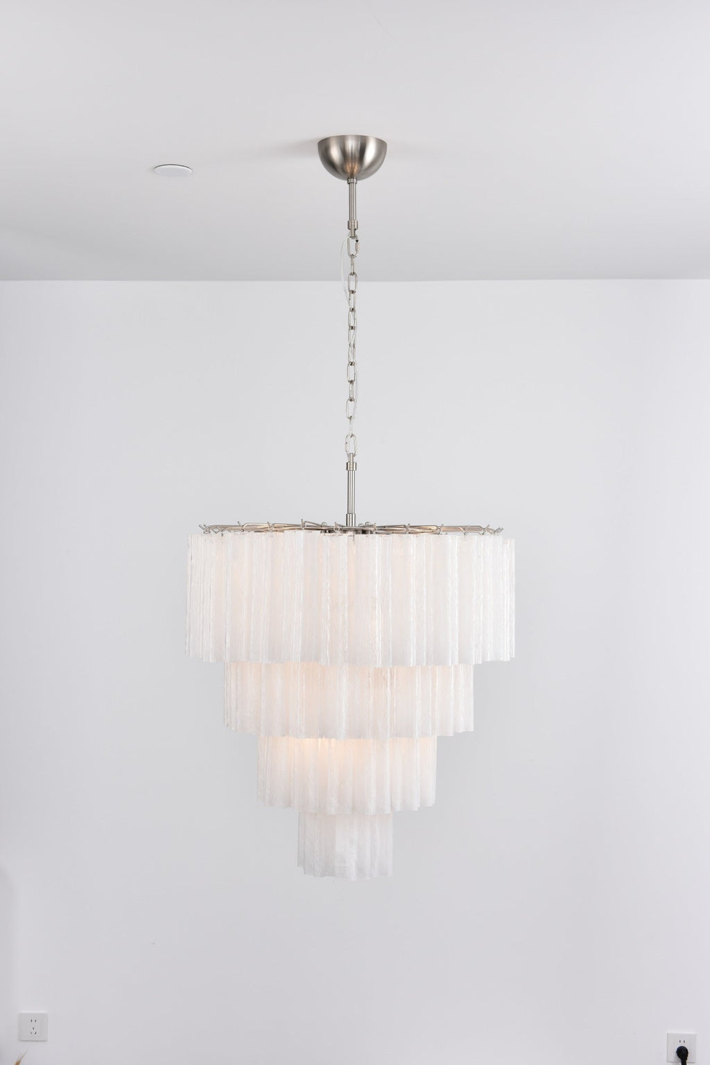 Aurora Chandelier Cascade Layered Glass Elegant Vintage