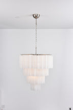 Aurora Chandelier Cascade Layered Glass Elegant Vintage