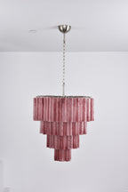 Aurora Chandelier Cascade Layered Glass Elegant Vintage