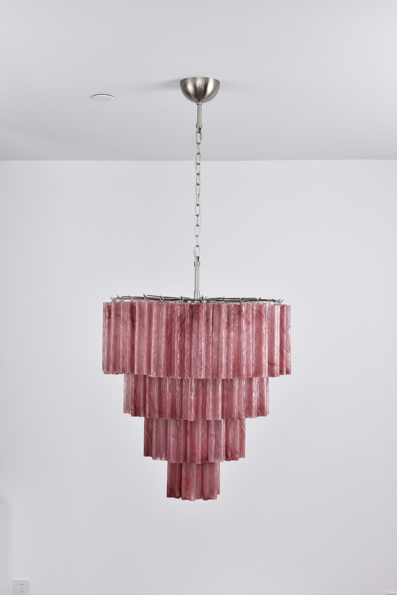 Aurora Chandelier Cascade Layered Glass Elegant Vintage