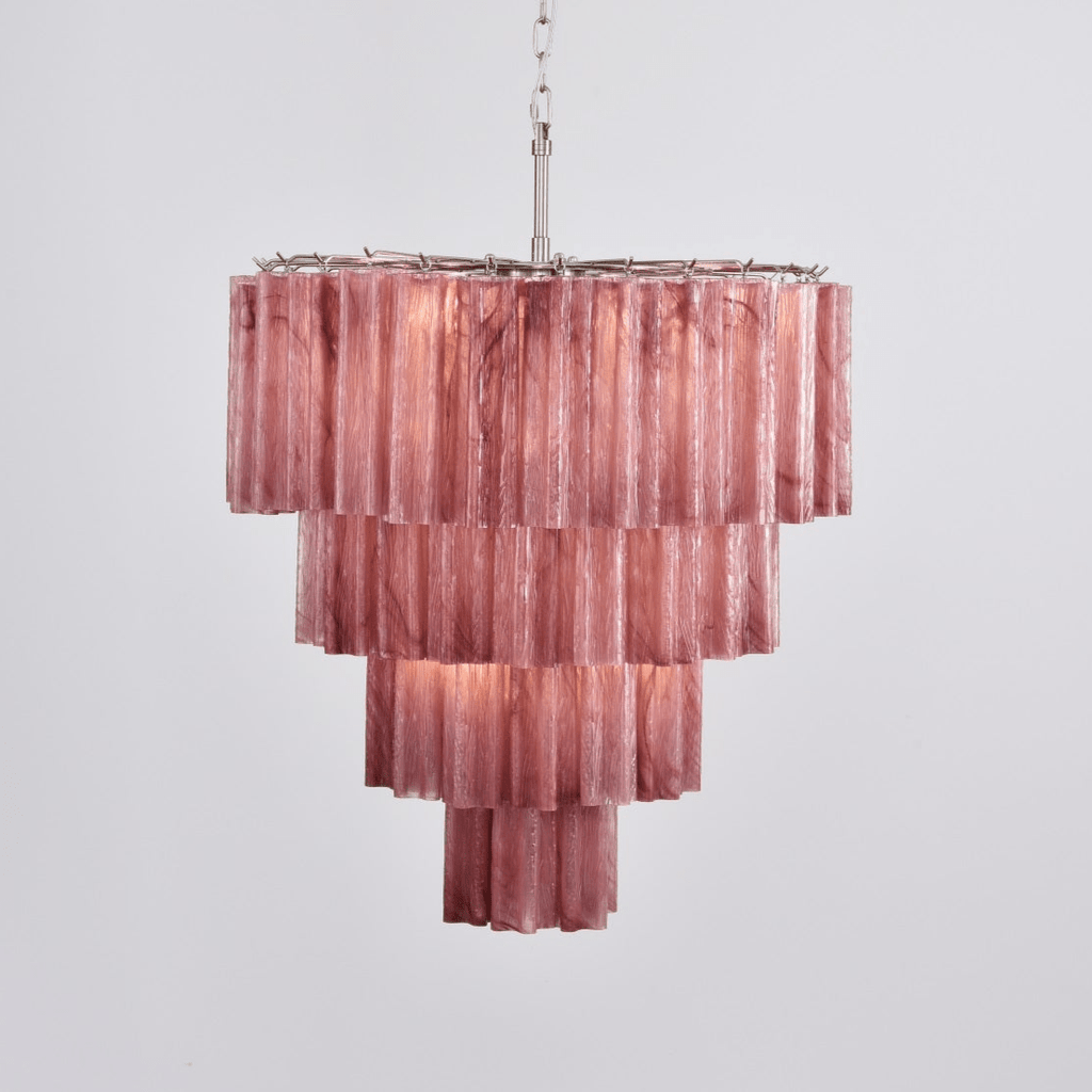 Aurora Chandelier Cascade Layered Glass Elegant Vintage