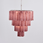 Aurora Chandelier Cascade Layered Glass Elegant Vintage