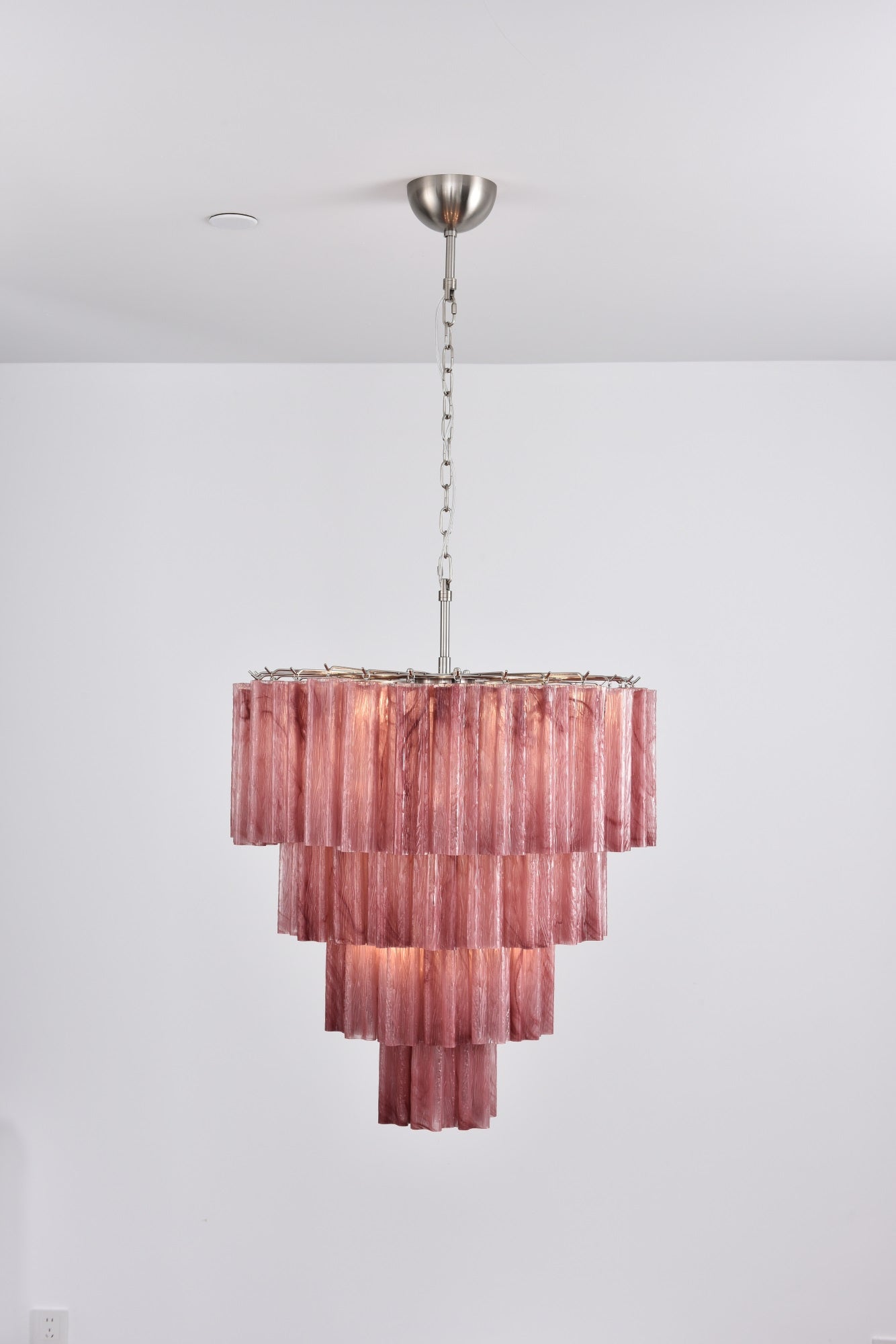 Aurora Chandelier Cascade Layered Glass Elegant Vintage