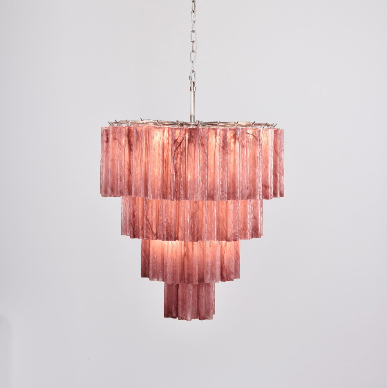 Aurora Chandelier Cascade Layered Glass Elegant Vintage