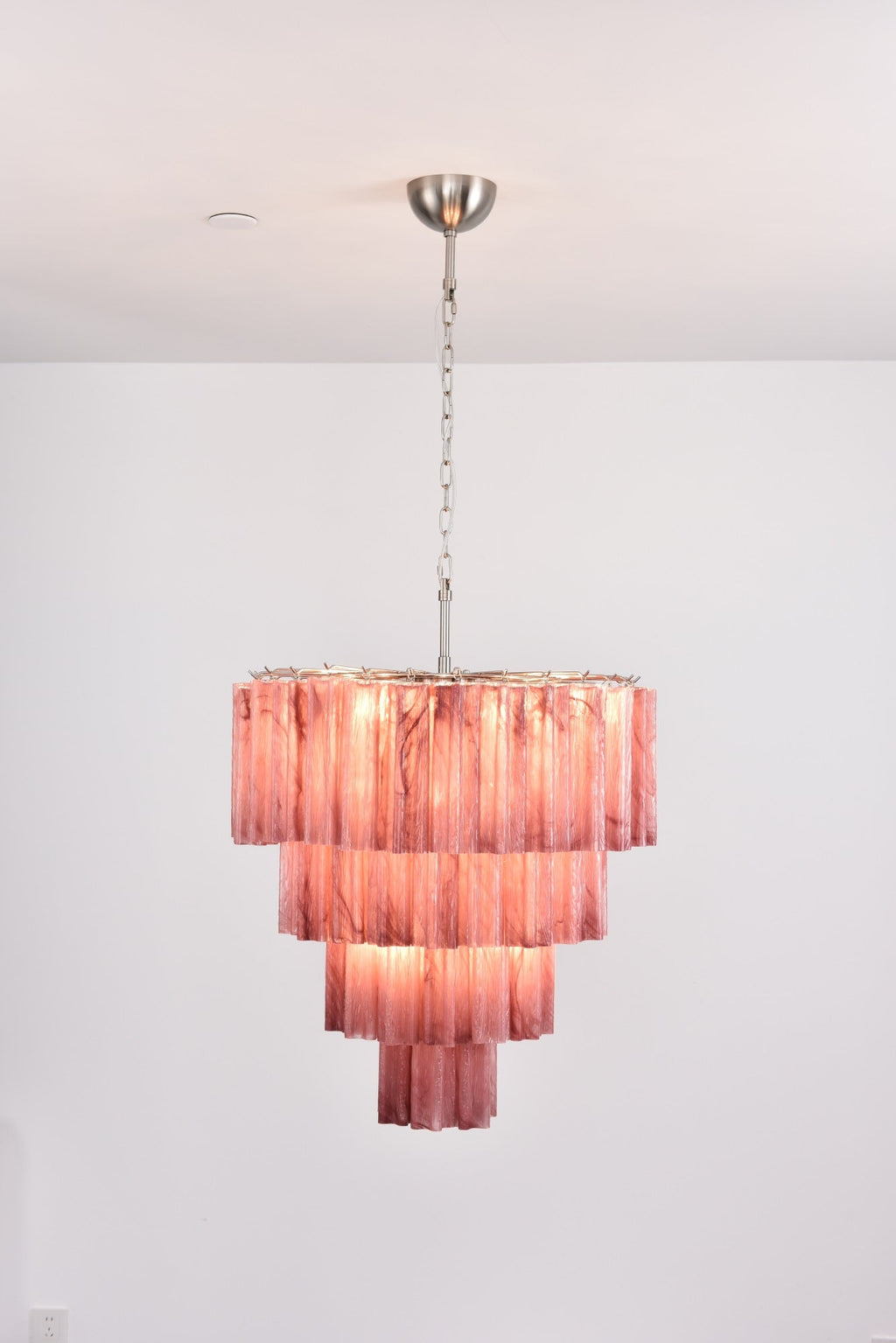Aurora Chandelier Cascade Layered Glass Elegant Vintage