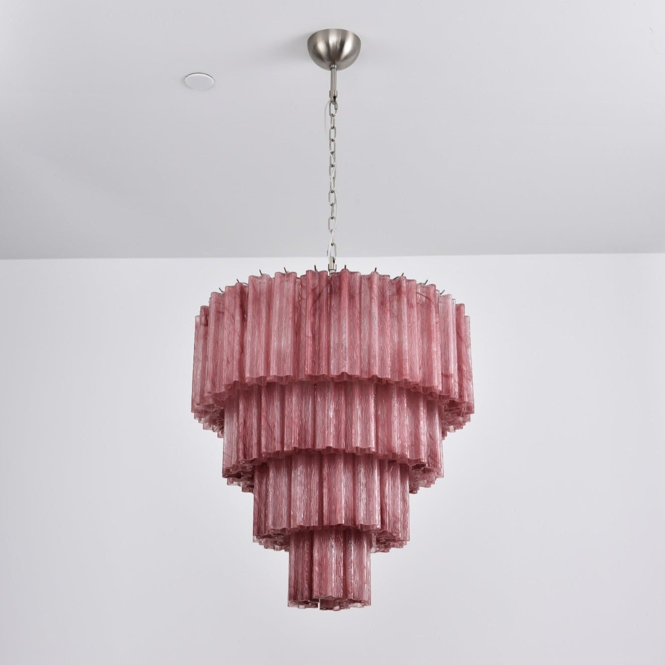 Aurora Chandelier Cascade Layered Glass Elegant Vintage