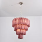 Aurora Chandelier Cascade Layered Glass Elegant Vintage