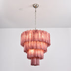 Aurora Chandelier Cascade Layered Glass Elegant Vintage