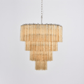 Aurora Chandelier Cascade Layered Glass Elegant Vintage