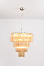 Aurora Chandelier Cascade Layered Glass Elegant Vintage