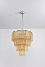 Aurora Chandelier Cascade Layered Glass Elegant Vintage