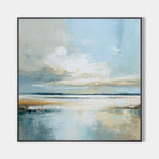 Serene Coastal Landscape Abstract Painting
