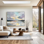 Dramatic Coastal Sunset Oil Painting Impressionist