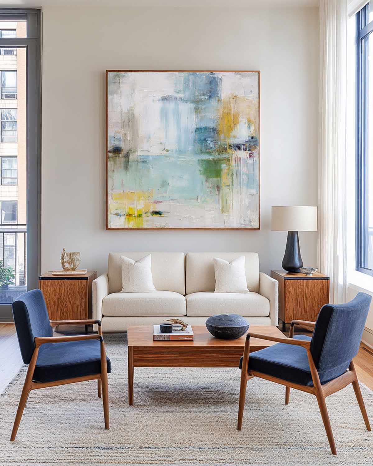Serene Abstract Landscape Oil Painting