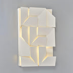 Wall Lamp 3D Geometric Panels Layered Light Art Remote Dimming Modern