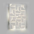 Wall Lamp 3D Geometric Panels Layered Light Art Remote Dimming Modern