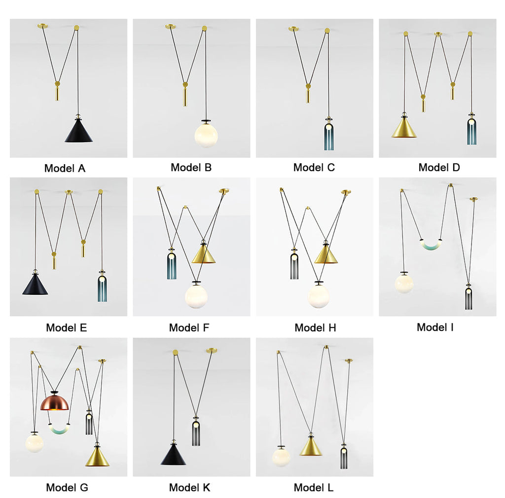 Covine Multi-Shape Adjustable Pendant Light
