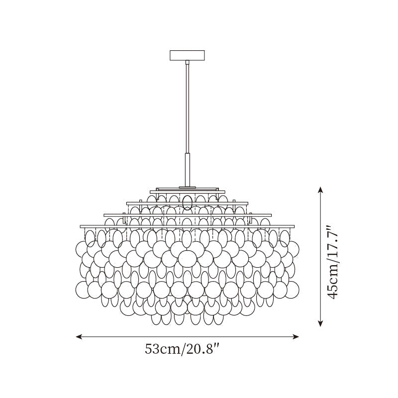 Elios Elegant Capiz Shell Chandelier