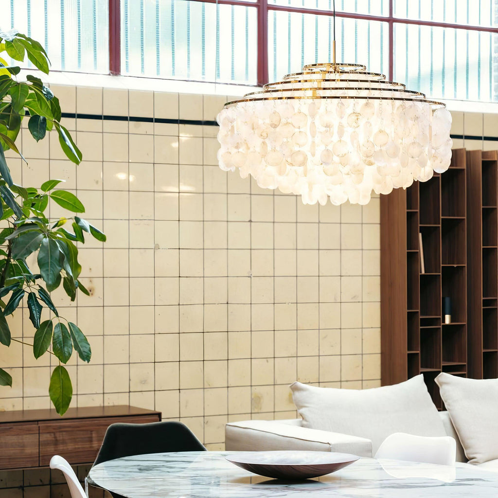 Elios Elegant Capiz Shell Chandelier