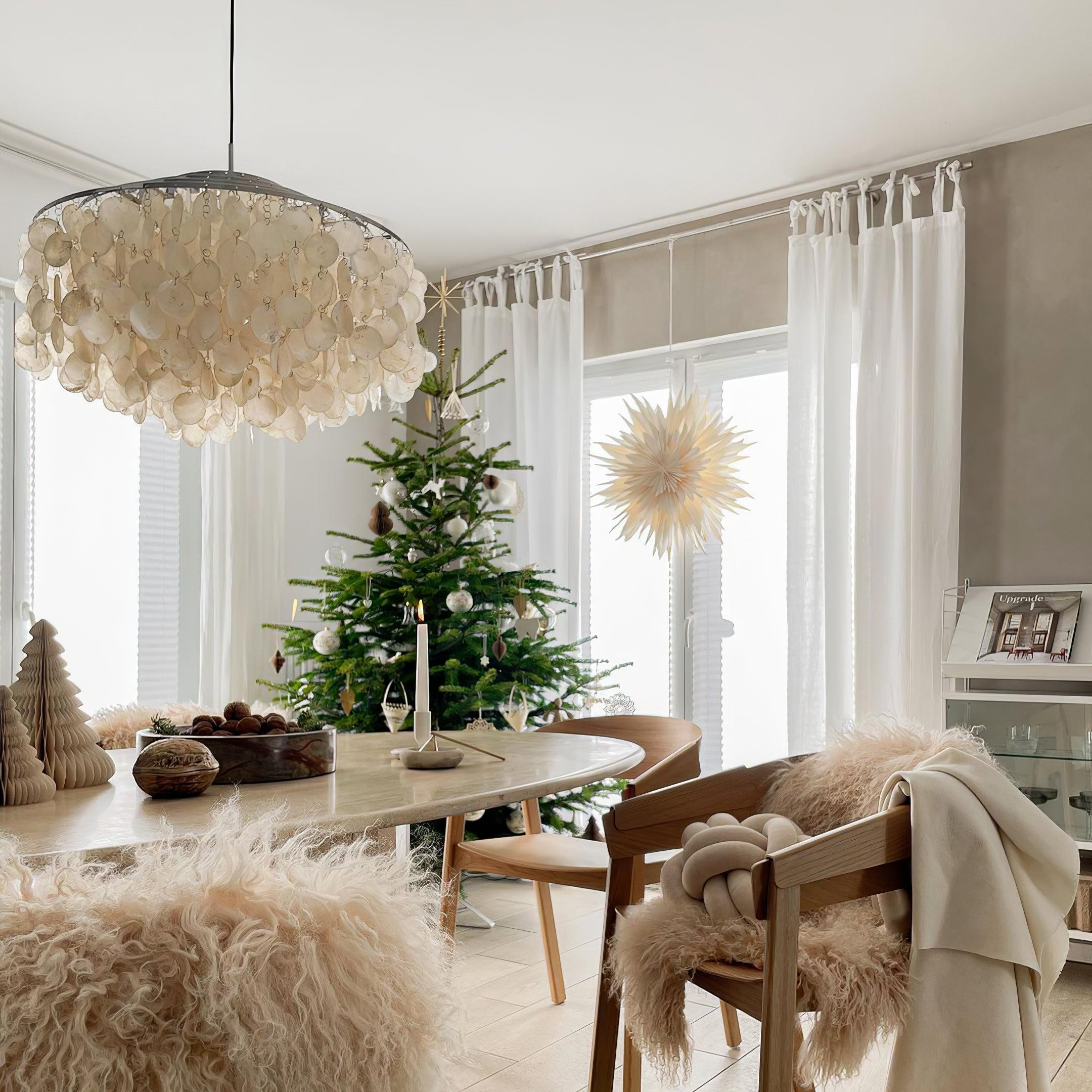 Elios Elegant Capiz Shell Chandelier