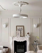 Wall Lamp Shell Plaster Handcrafted Seashell Shape Artistic