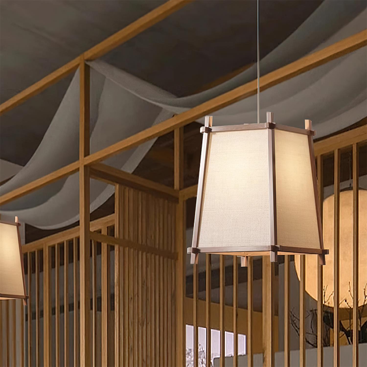Calira  Pendant Light Fabric Geometric