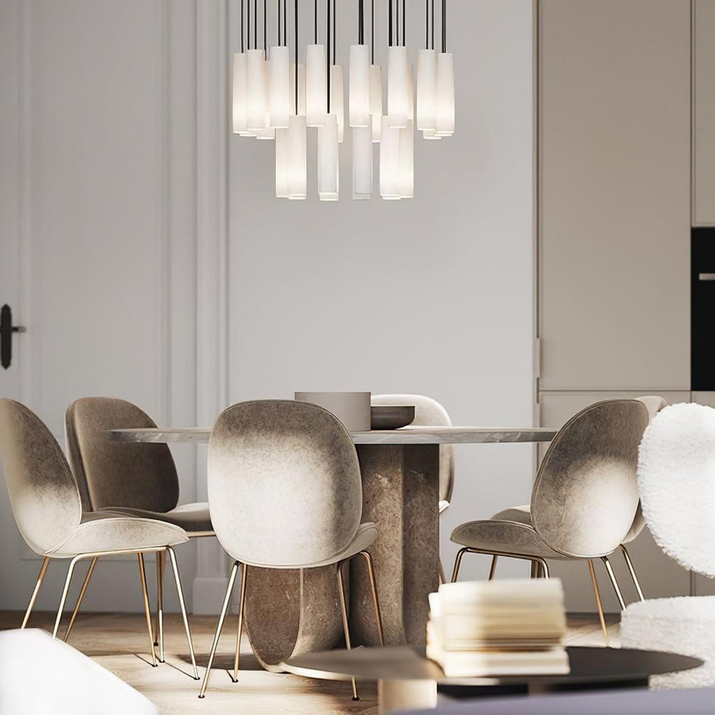 Nyxara Cluster Alabaster Pendant Light Staircase
