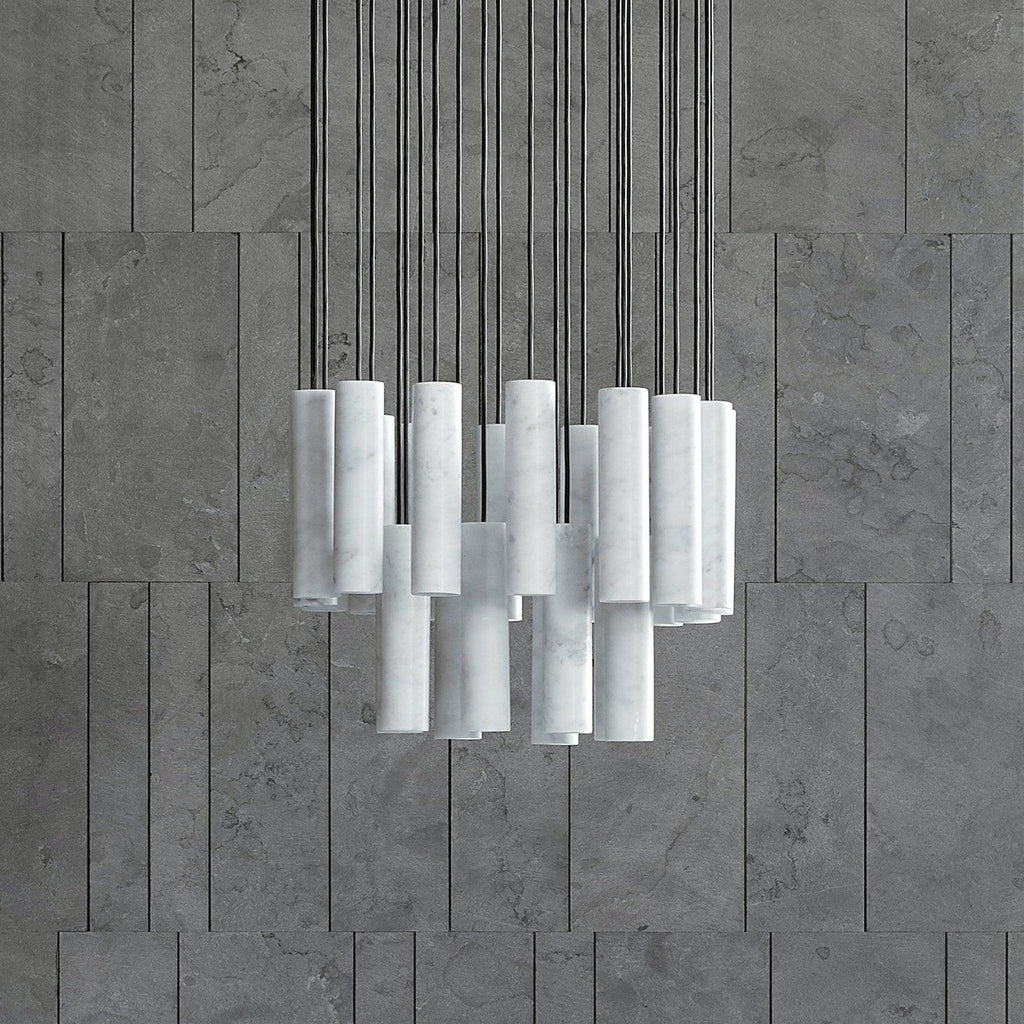 Nyxara Cluster Alabaster Pendant Light Staircase