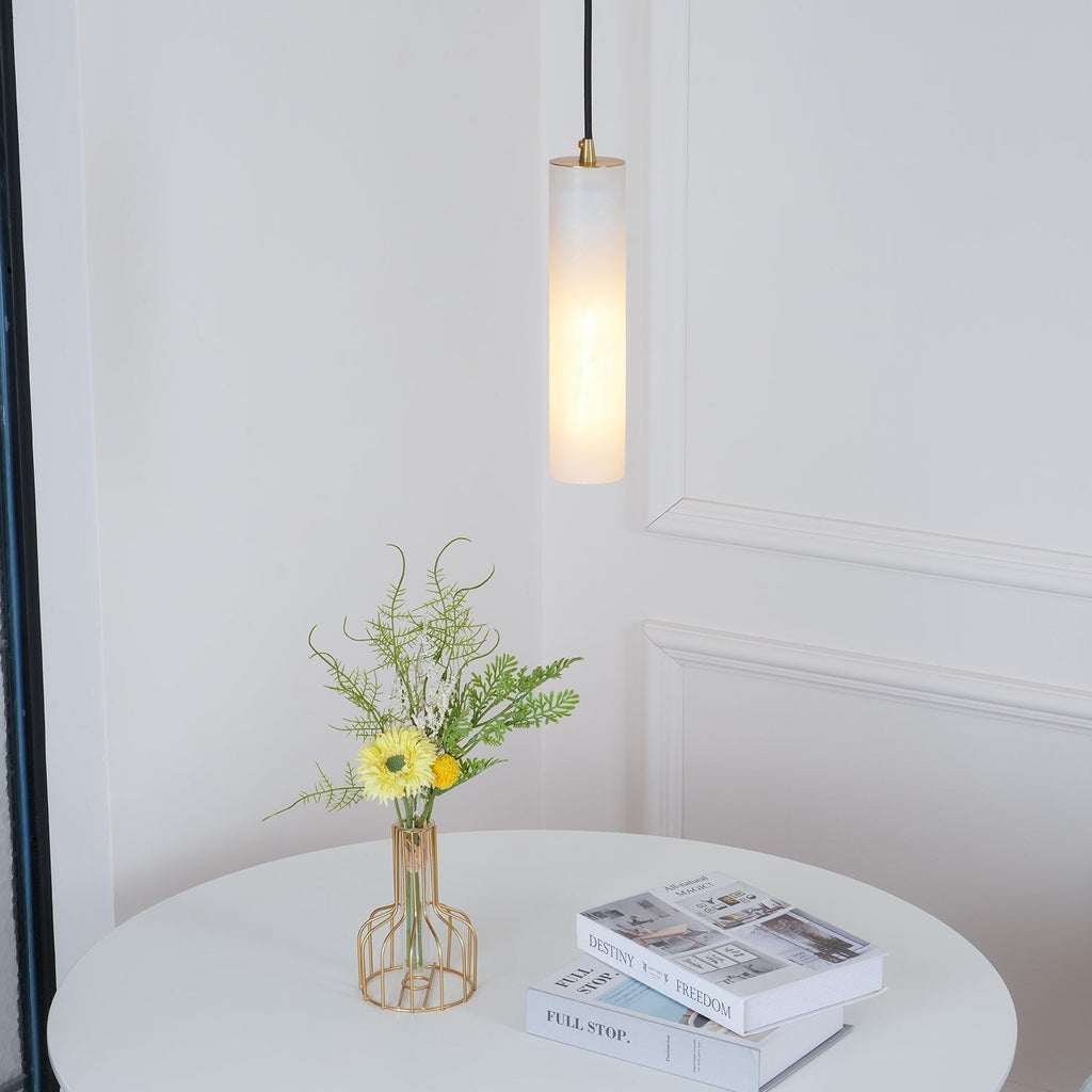 Nyxara Cluster Alabaster Pendant Light Staircase
